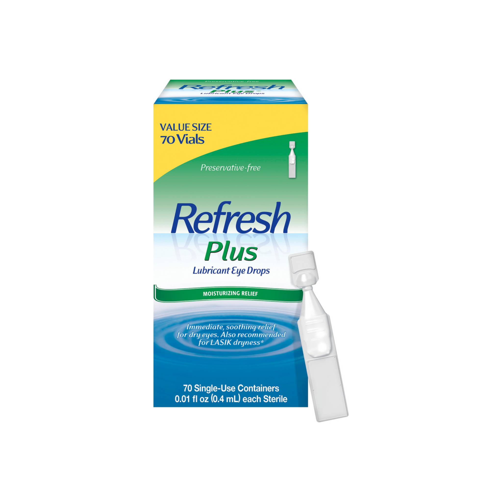 REFRESH PLUS Lubricant Eye Drops SingleUse Containers 70 Each