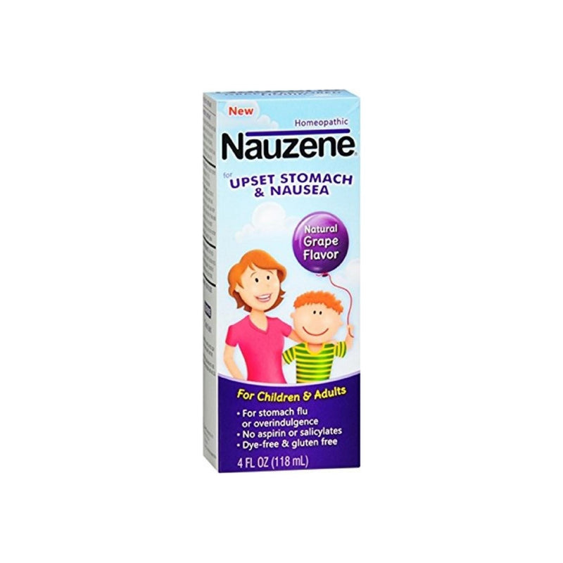 Nauzene Upset Stomach & Nausea Relief Liquid, Grape 4 oz