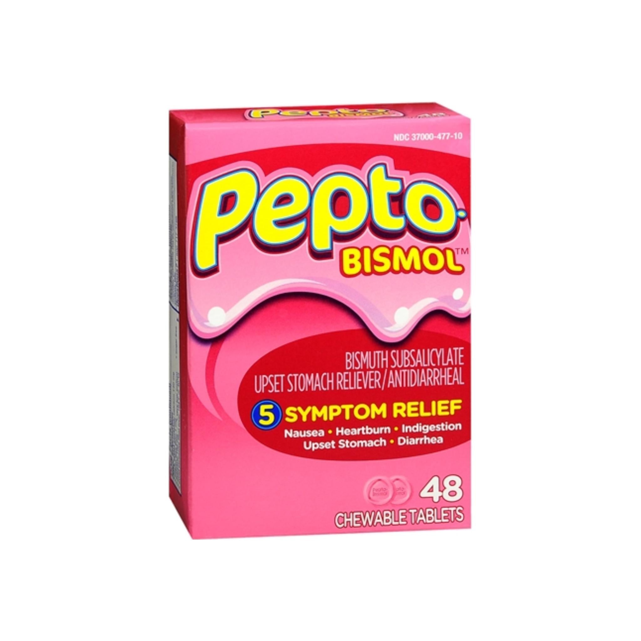 Pepto-bismol Chewable Tablets Original 48 Tablets