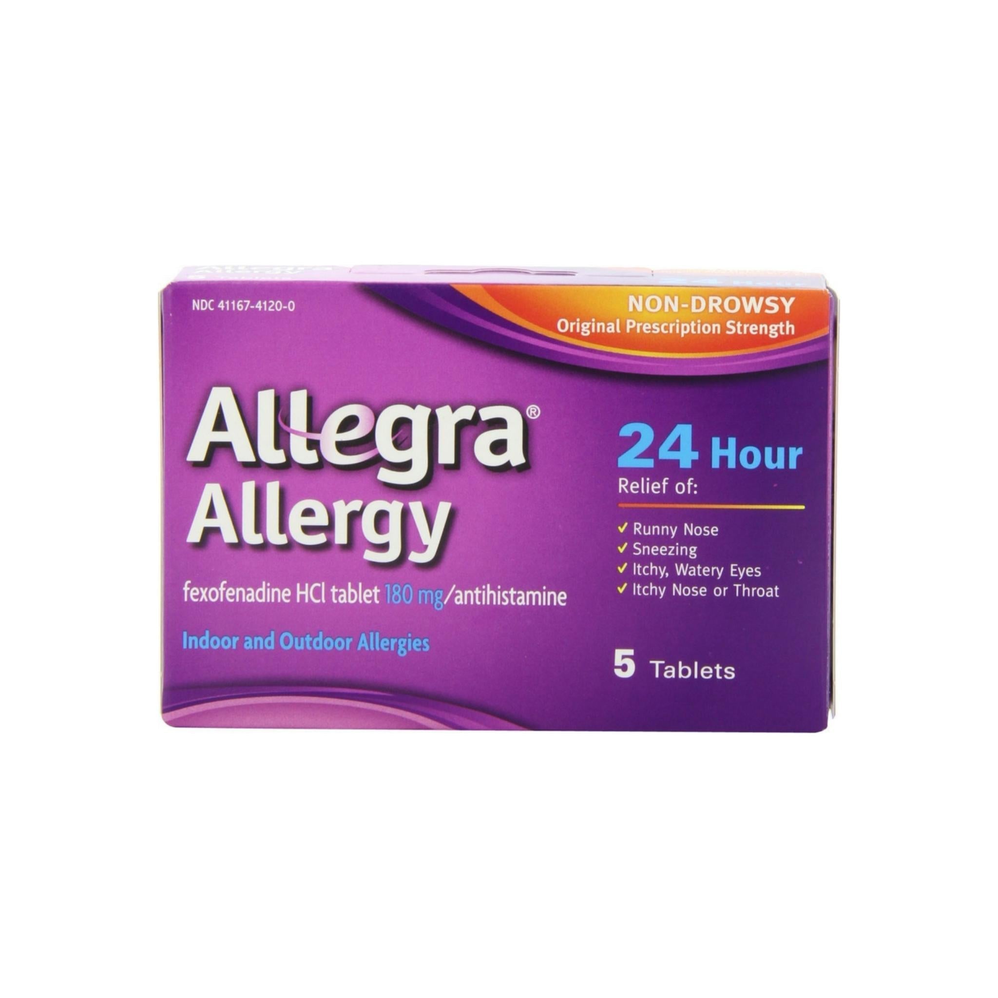 Allegra Adult 24 Hour Allergy Relief Tablets 5 ea